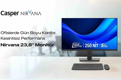 "Casper Nirvana 23.8’’ monitör ofislerde konforlu ve kesintisiz çalışmayı destekliyor
