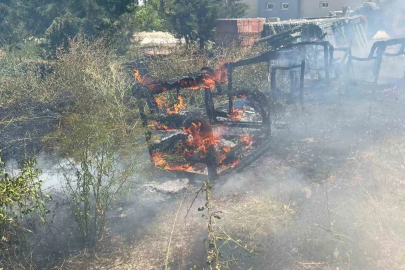 Burdur’da çıkan ot yangınında 2 dönümlük alan zarar gördü
