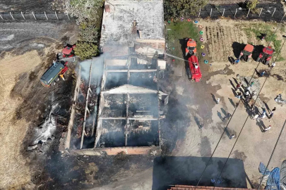 Edirne’de sigara izmariti çiftlik evini küle çevirdi: 6 kişi ölümden döndü
