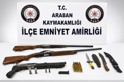 Gaziantep’te 3 adet ruhsatsız tüfek ele geçirildi: 1 gözaltı

