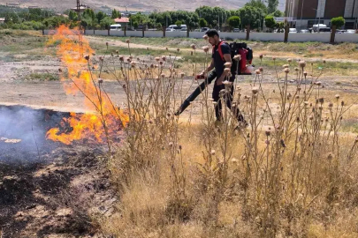 Van’da anız yangını
