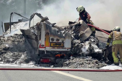 Kuzey Marmara otoyolu Çatalca nakkaş mevkiinde bir tırda bilinmeyen bir nedenle yangın çıktı. Alevler tarım arazisine de sıçrarken, olay yerine çok sayıda itfaiye ekibi sevk edildi.
