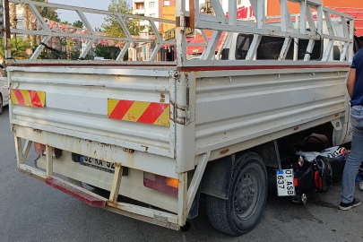 Pikap ile motosiklet çarpıştı, motosiklet sürücüsü yaralandı
