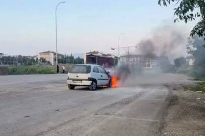 Düzce’de otomobil yangını büyümeden söndürüldü
