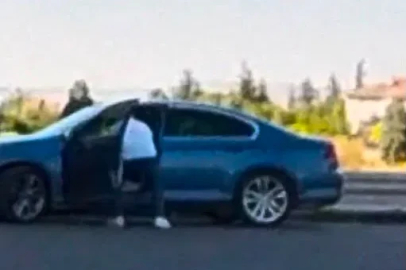 Eskişehir’de otomobil içindeki kadını  "Aldattın" diyerek darp etti
