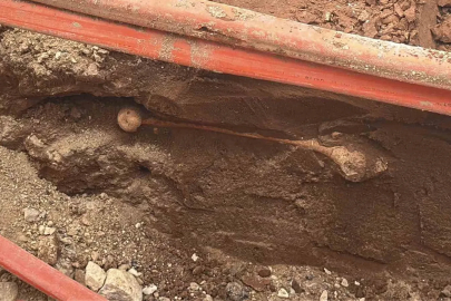 Menteşe’de altyapı çalışmaları sırasında mezar kalıntılarına rastlandı
