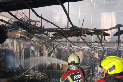 Germencik’te iş yeri yangını
