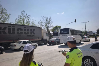 Bilecik’te trafik denetimine drone desteği
