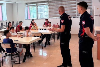 Öğrencilere itfaiyecilik mesleği anlatıldı
