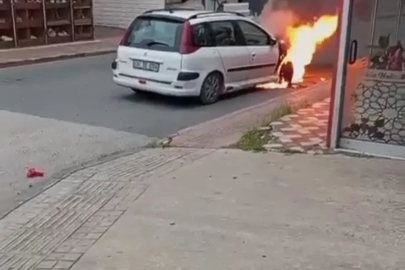 Batman’da seyir halindeki otomobil alev aldı
