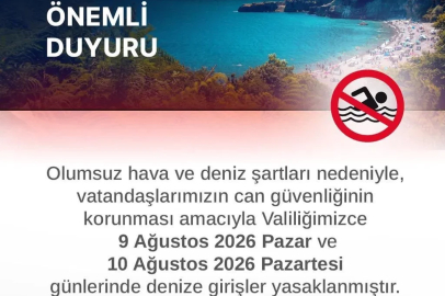 Zonguldak’ta 2 gün boyunca denize girmek yasaklandı
