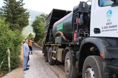 Sinop’ta sathi kaplama çalışmaları
