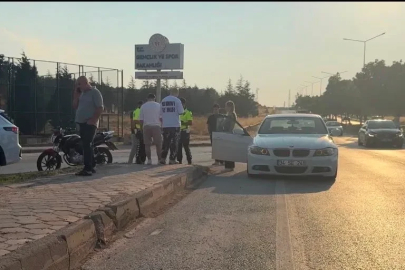 Otomobil ile motosiklet çarpıştı: 1 yaralı
