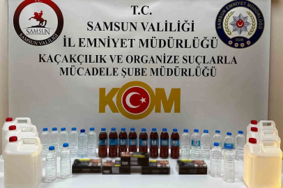 37 litre el yapımı sahte içki ele geçirildi
