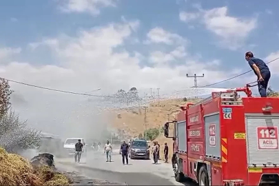 Hakkari’de saman balyaları alevlere teslim oldu
