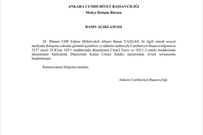 CHP’li Milletvekili Yazgan hakkında taciz iddiasıyla re’sen soruşturma başlatıldı
