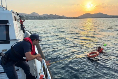 Yunan adalarına yüzerek geçmeye çalışan 1 düzensiz göçmen yakalandı
