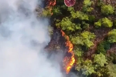 Marmaris’teki yangında hava müdahalesi başladı
