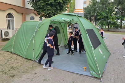 Boyabat’ta genç izcilere uygulamalı kampçılık eğitimi
