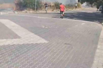 Trafonun patlaması sonucu çıkan yangın tatilcilere panik yaşattı
