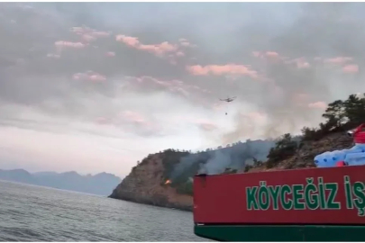 Marmaris’teki yangının enerjisi düşürüldü, ekiplerin mücadelesi sürüyor
