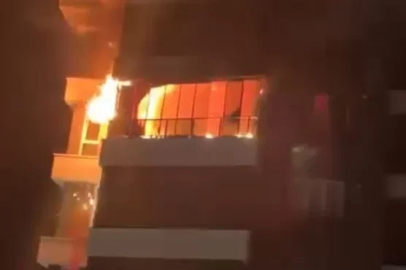 Aksaray’da alevler daireyi sardı bina boşaltıldı
