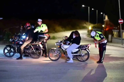 Edirne’de gece trafik uygulaması
