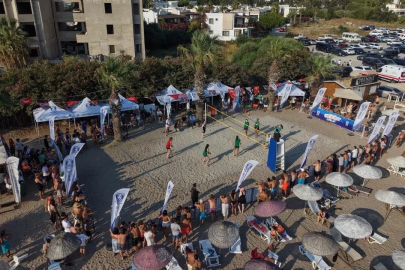 Bodrum’da plaj voleybolu heyecanı
