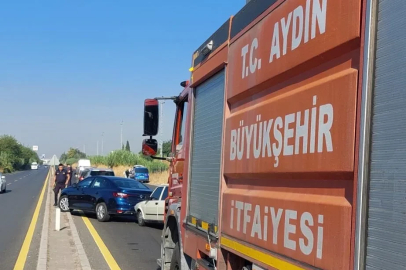 Aydın’da 8 araçlı zincirleme trafik kazası
