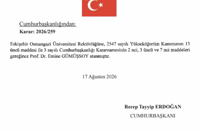 Eskişehir Osmangazi Üniversitesi’ne (ESOGÜ) yeni rektör atandı
