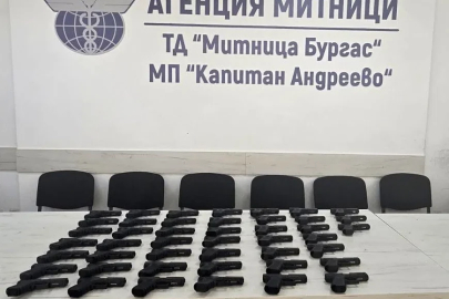 Sınır kapısında incir yüklü tırda 45 adet silah ele geçirildi
