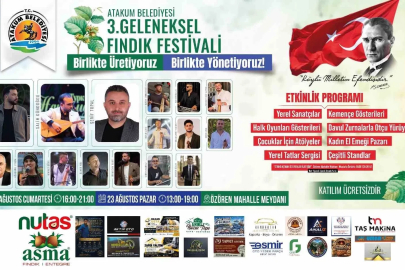 Atakum’da Geleneksel Fındık Festivali başlıyor
