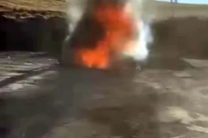 Siirt’te şantiyede iş makinesi yandı
