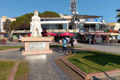 Didim Belediyesi yeşil alanlarda bakım ve düzenleme çalışmalarını sürdürüyor
