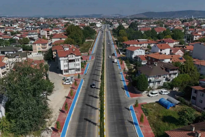 4 kilometrelik cadde üzerindeki aydınlatma çalışmaları tamamlandı
