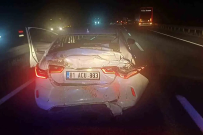 Alkollü tır sürücüsü otomobile arkadan çarptı, 3 yaralı
