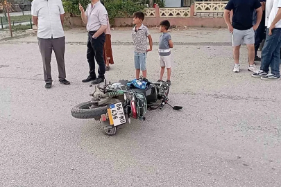 Tokat’ta 14 yaşındaki sürücünün kullandığı otomobil ile motosiklet çarpıştı: 1 yaralı
