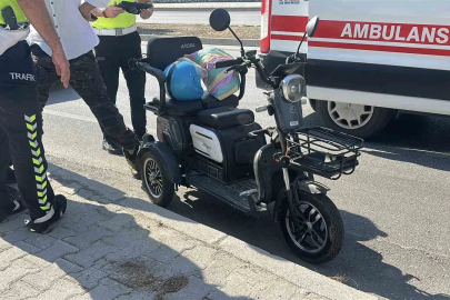 Burdur’da devrilen 3 tekerlekli motosikletin sürücüsü yaralandı
