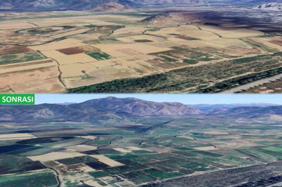 Büyükşehir’in su yatırımı çorak toprakları bereketlendirdi
