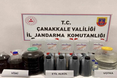 Çanakkale’de kaçak alkol operasyonu

