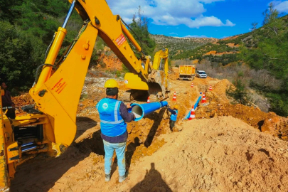 DESKİ, Çal’ın 2 bin 850 metrelik içme suyu terfi hattını yeniledi
