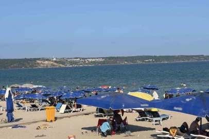 Kırklareli’de sıcaktan bunalanlar plaja akın etti
