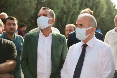 Vali Hatipoğlu yangın bölgesinde: "İlk tespitlere göre 5 işçimiz hafif düzeyde yaralandı"
