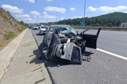Kuzey Marmara Otoyolu’nda korkutan kaza: 2 yaralı
