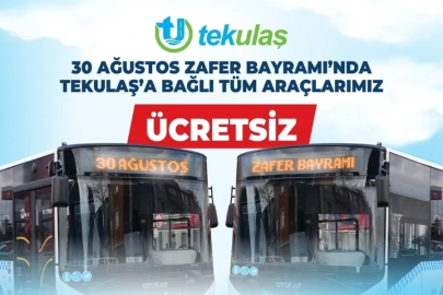 Tekirdağ’da Zafer Bayramı’nda ulaşım ücretsiz
