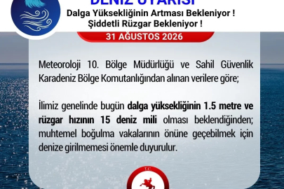 Samsun’da vatandaşlara ’denize girilmemesi’ uyarısı
