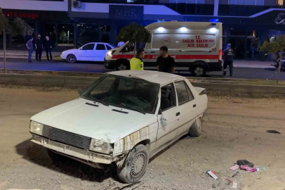 Takla atan otomobilden burnu bile kanamadan çıktı
