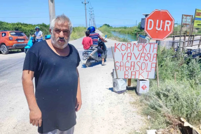 Kazaların adresinde vatandaşın ilginç çözümü: Kendi imkanlarıyla uyarı levhası yaptı

