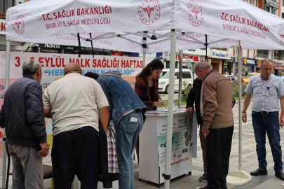 Bayburt’ta vatandaşlara ücretsiz sağlık taraması yapıldı
